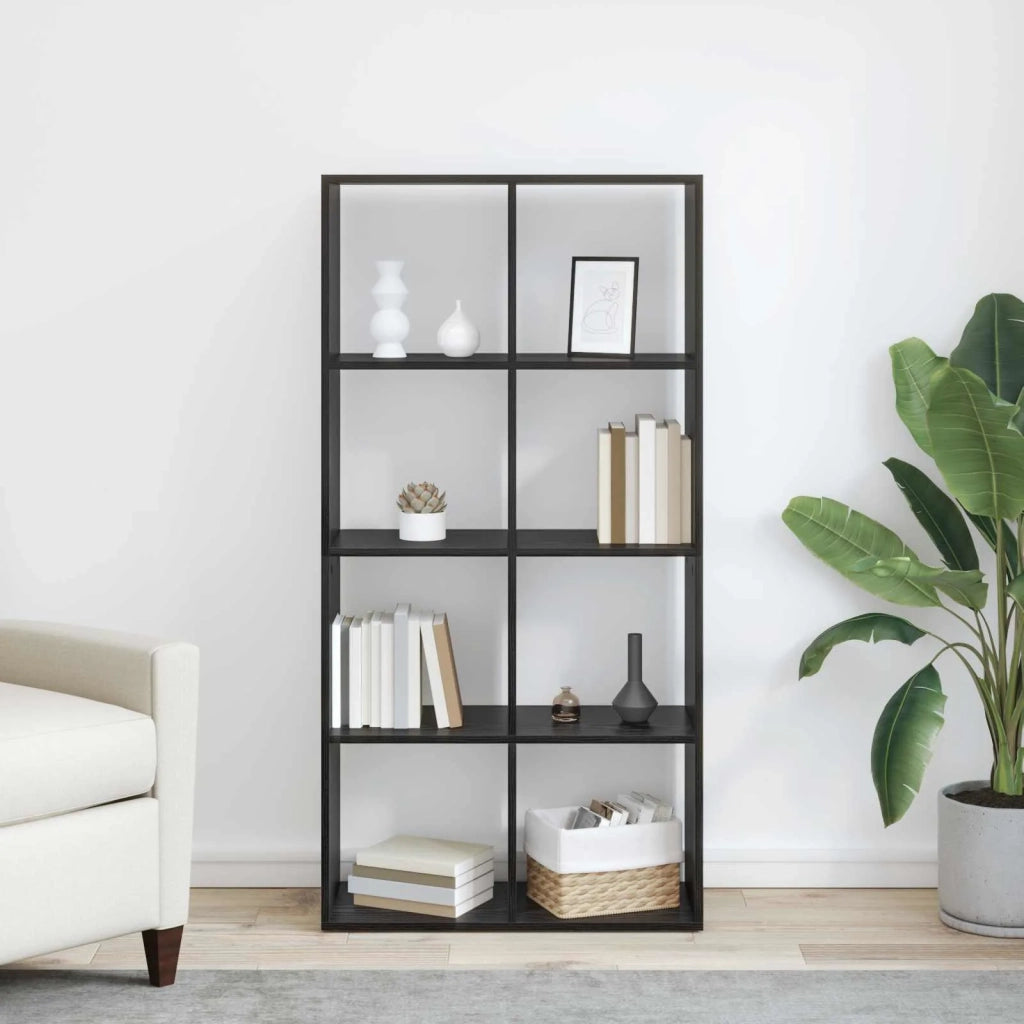 Armadio per Libri Rovere Nero 69,5 x 29 x 137,5 cm 879666