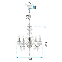 Lampada Da Soffitto Ebt014-5cp Chrome