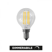Alca power g45 6w 220v 550lm 4000k e14 lampada mini sfera a filamento dimmerabile a led