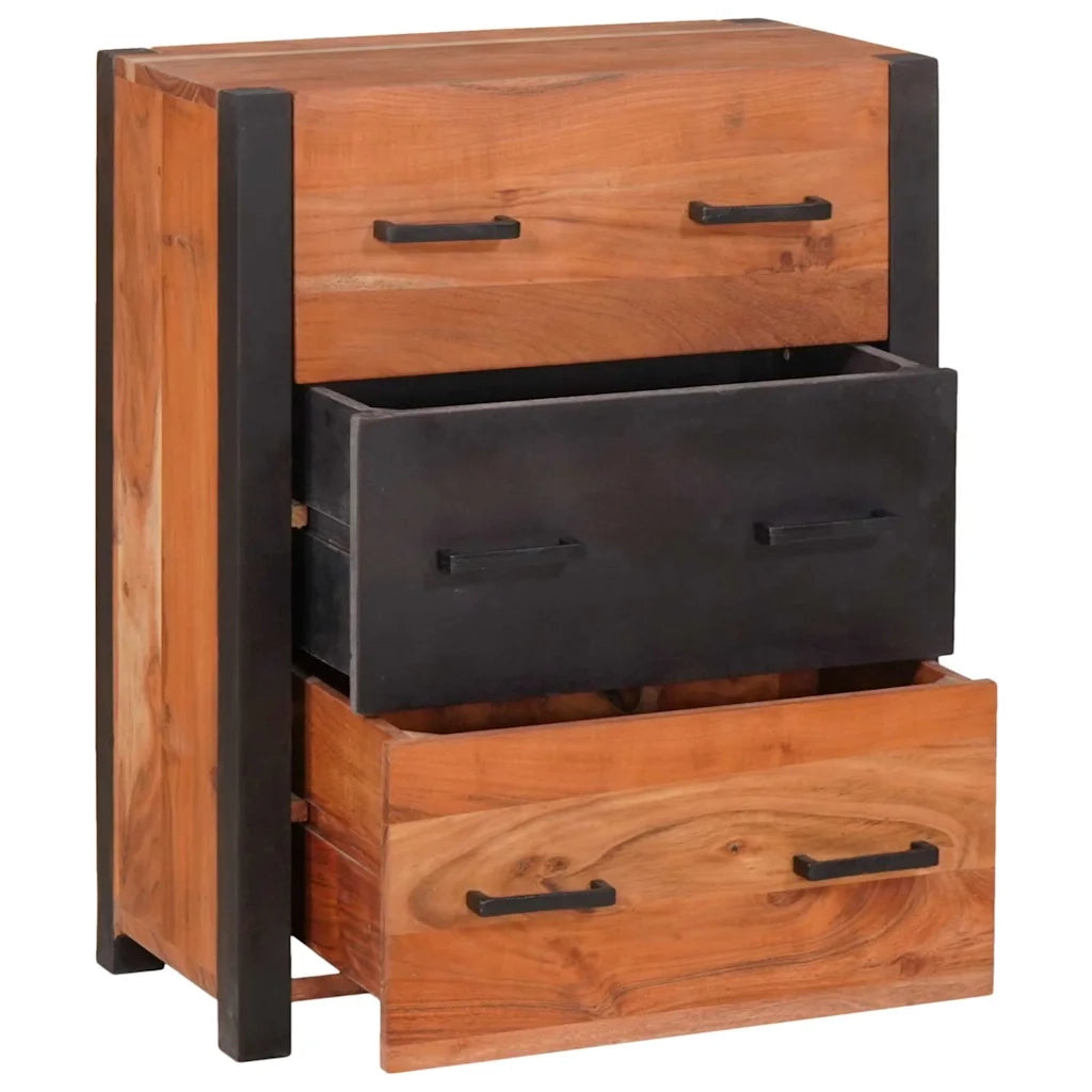 vidaXL Credenza con cassetto 3 pcs Marrone 165 x 30 x 75 cm