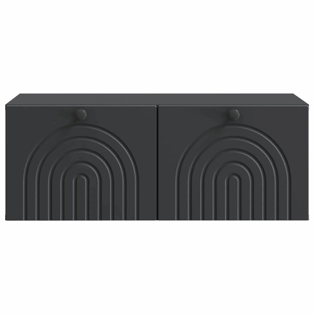 Mobile Porta TV da Muro-Credenza per TV sospesa Nero 78,5 x 41 x 30 cm 792193