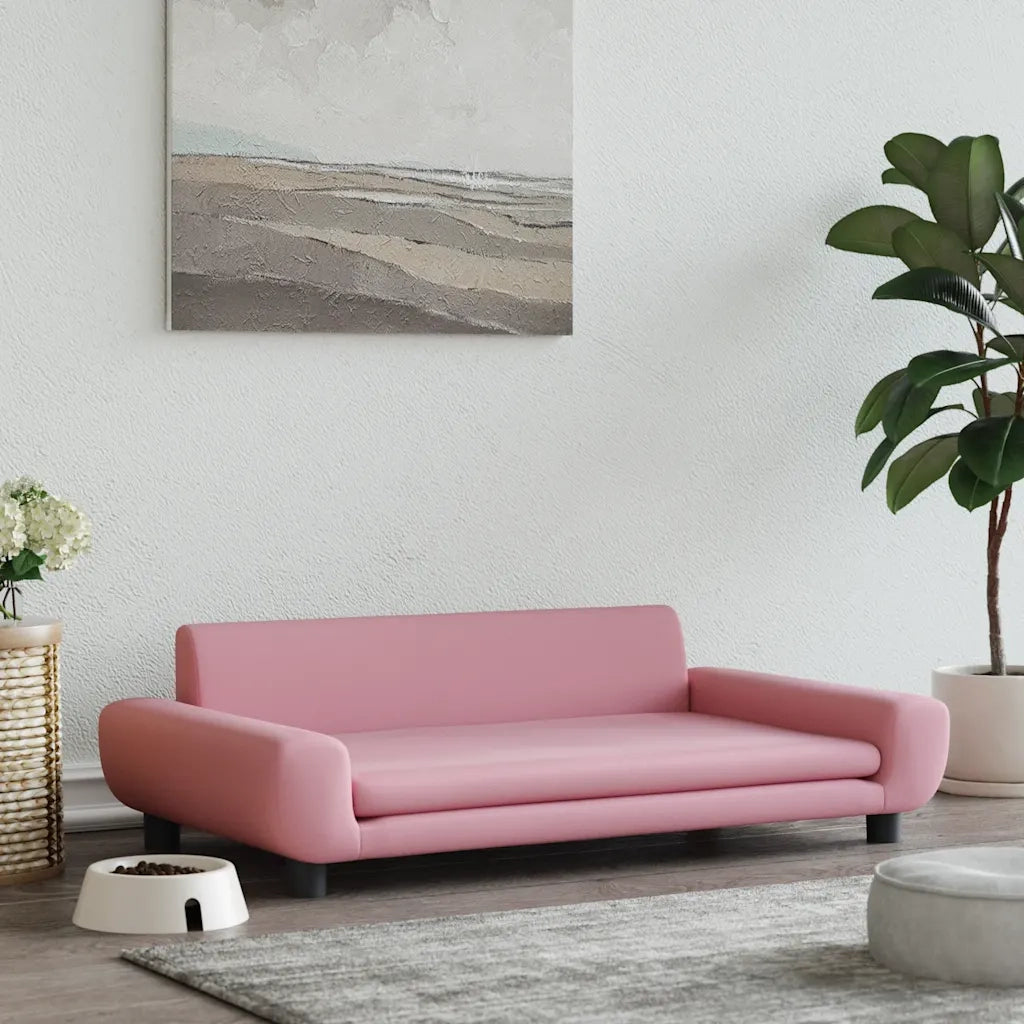 Lettino per Cani Rosa 100x54x33 cm in Velluto CFW3567089