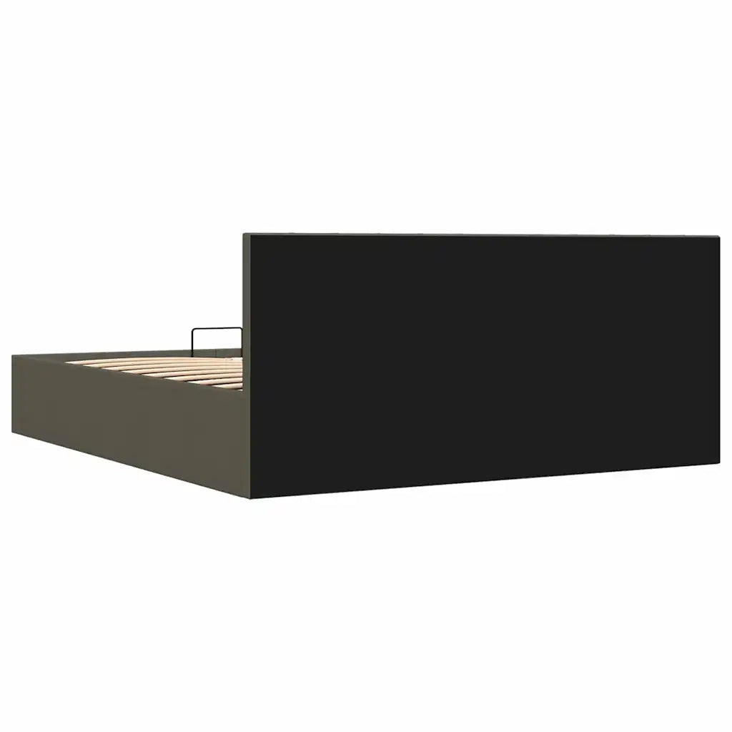 Giroletto con Contenitore-Struttura Letto con contenitore Grigio Scuro in Tessuto 160x200 cm