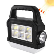 Trade Shop - Torcia Solare Portatile Lampada Ricaricabile Luce Per Pesca Emergenze Campeggio Caccia -
