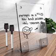 Pianificatore settimanale per tavolo 20 x 10 cm - Tavolo da ufficio senza cornice con superficie lavabile, stendardo magnetico flessibile e segni - Bianco - Accessori per ufficio per casa