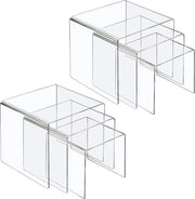 Sostegni di Display in Acrilato Translucido per Collezioni di Gioielli, Placche per Presentazione di Cupcake e Dessert Decorativi - 5"x6"x7" (6 pz)