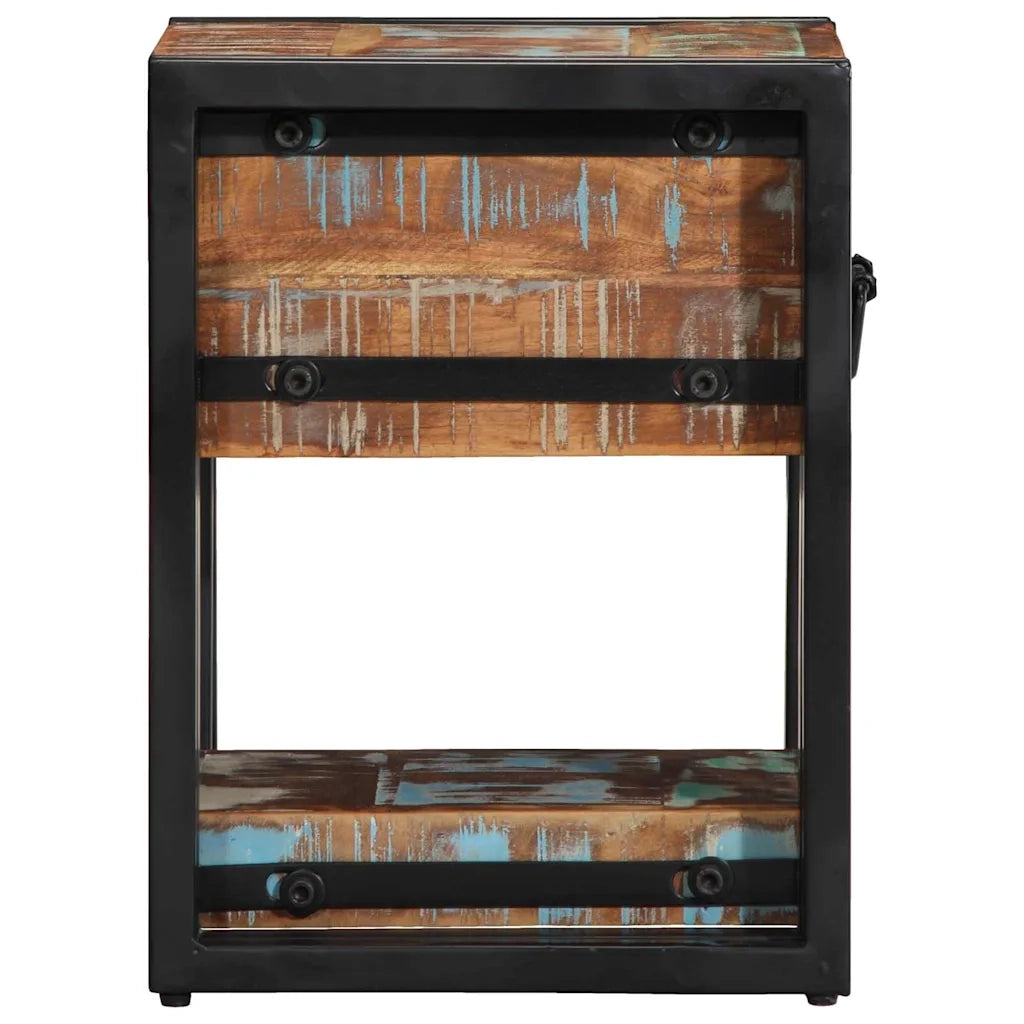 Armadio da Notte 30 x 30 x 40 cm Legno Recuperato Massello 4016708