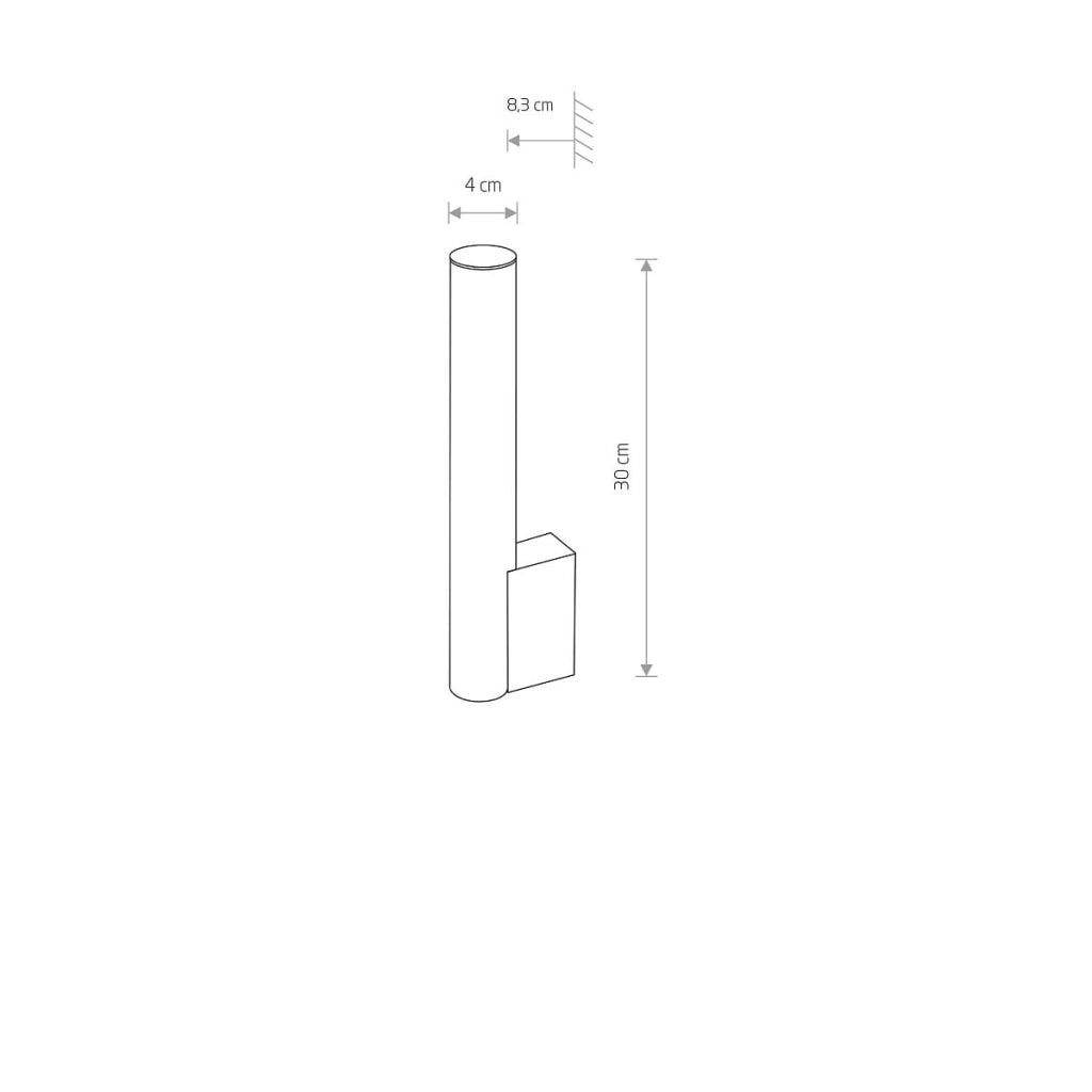 Applique LED Nowodvorski ICE Tube 5W 4000K cromo IP44