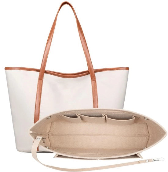 Tasorganizzatore per Borse con Maniglie e Chiave, Tasorganizzatore Beige Extra Grande