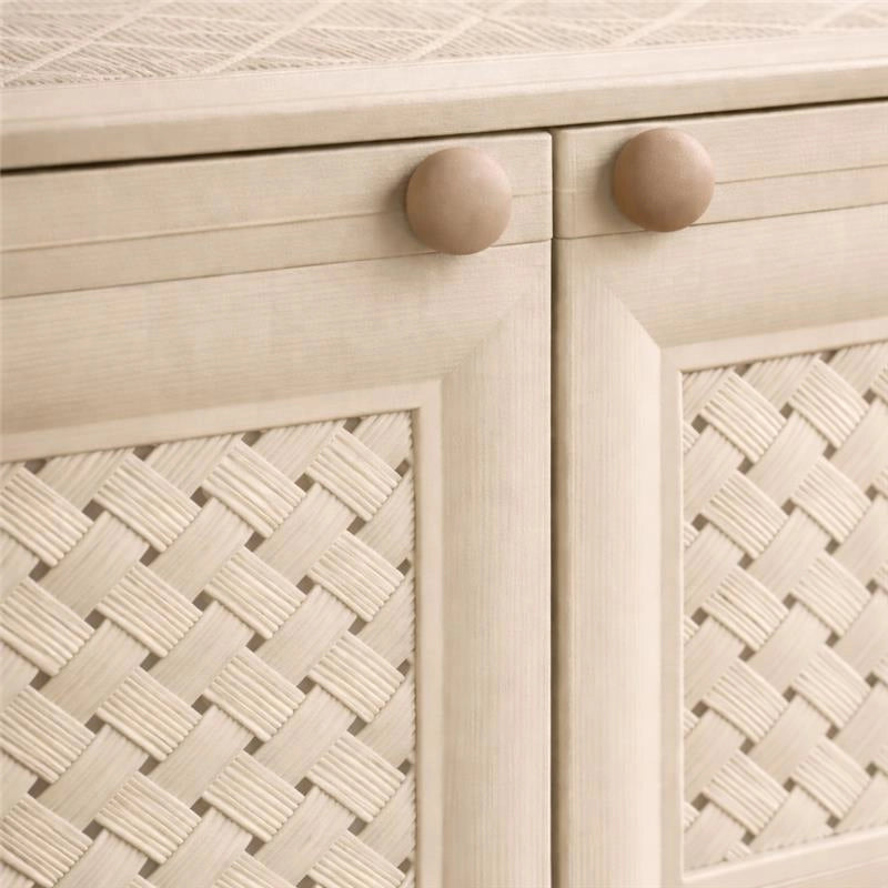 ARMADIO BASSO EFFETTO LEGNO ANGORA 79X43X46 CM CON ANTA TRAFORATA, MOBILE TV E CONTENITORE PER VERANDA E BALCONE COPERTO