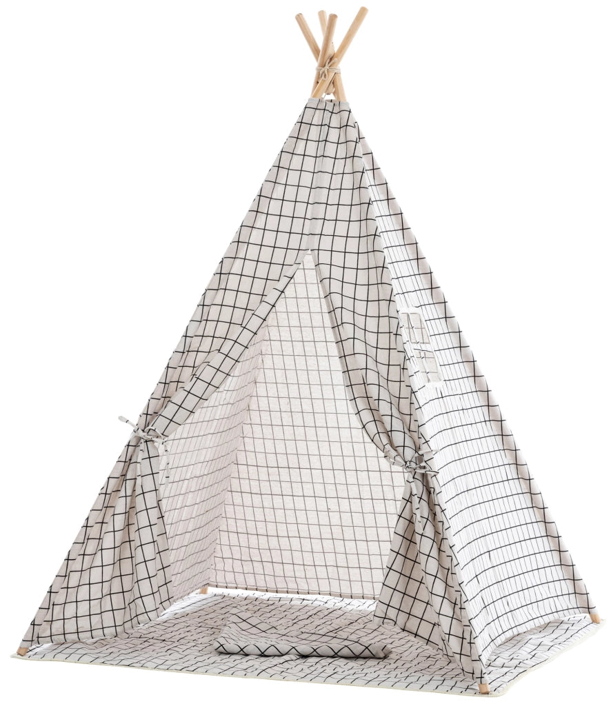 Tenda gioco Esna Grigio quadrettato