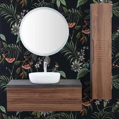 Colonna bagno sospesa 30x150 cm noce canaletto Ravello