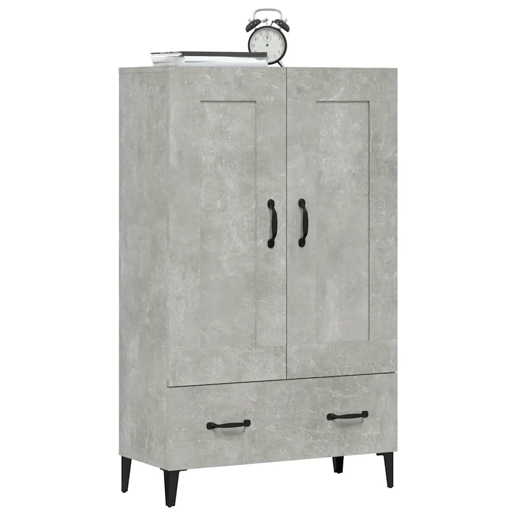 Credenza Grigio Cemento 70x31x115 cm in Legno Multistrato cod mxl 24742