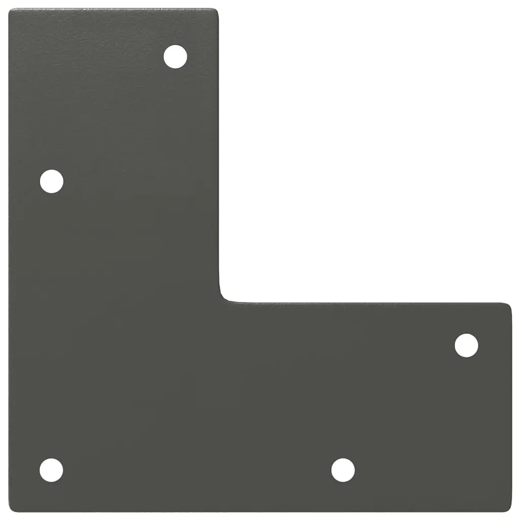 Gambe a forcina per tavolino 4 pz antracite 42 cm acciaio massiccio 4012442