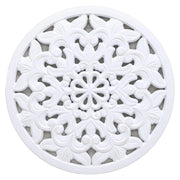 Set di 4 Decorazioni Murale Tonda Scolpita Shiva 50x2
