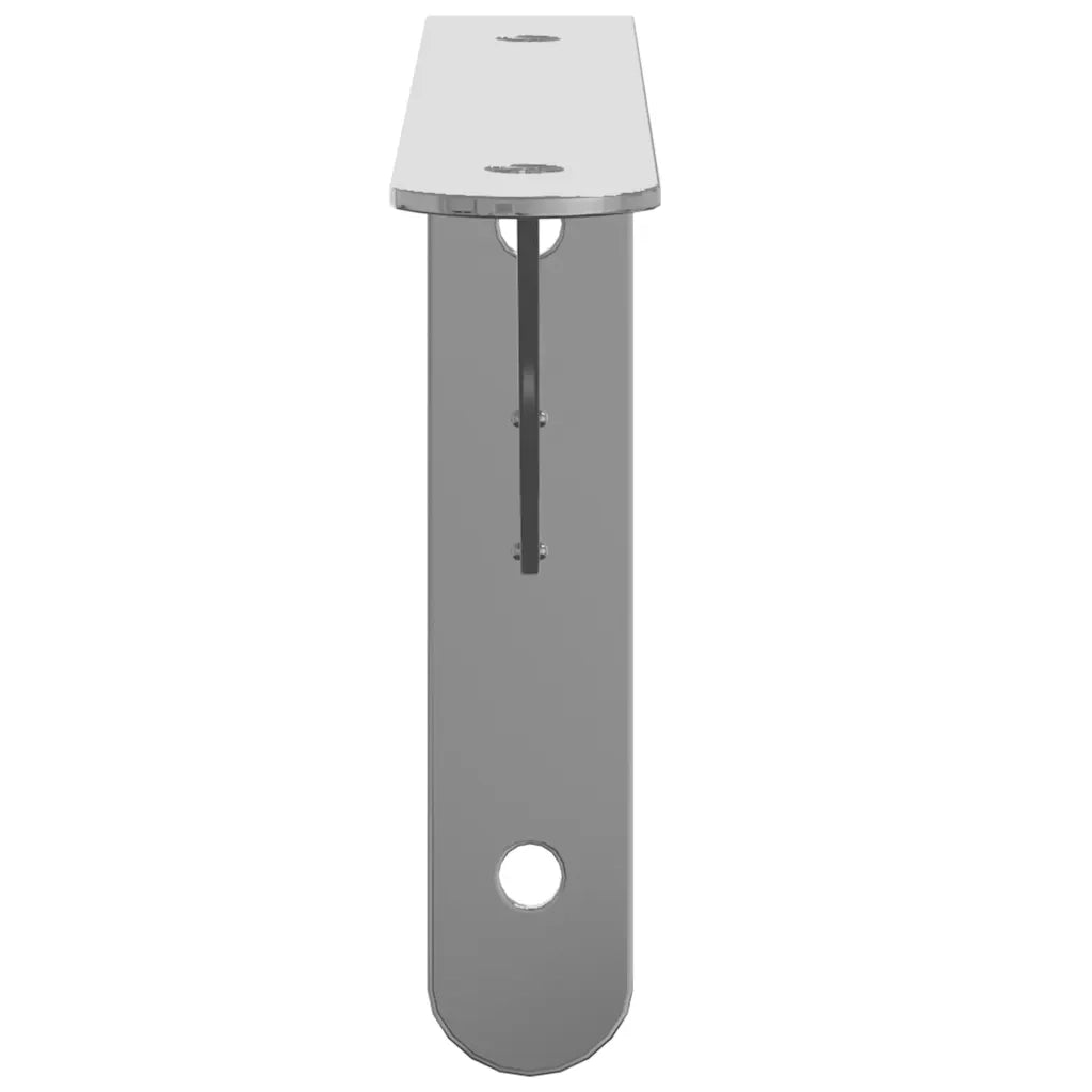 4 pz Staffe per Mensola | Ripiano | Scaffale 20x2,5x14 cm in Acciaio Inox Argento