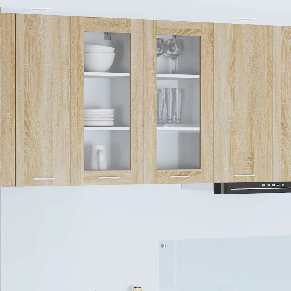 Armadio pensile con porta 2 pcs Rovere Sonoma 40 x 31 x 80 cm 884303