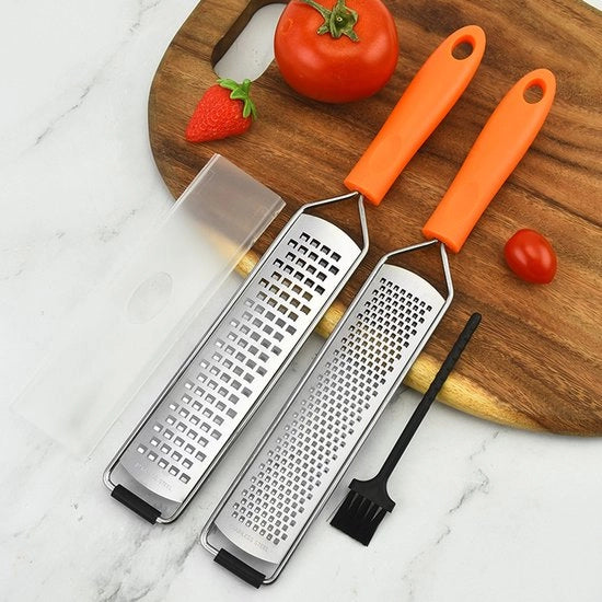 Kit di contenimento di cartone Raspa per formaggio Raspa per mano Raspa piatta Utensile in acciaio inossidabile