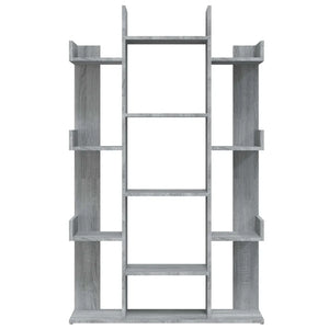 Libreria Grigio Sonoma 86x25,5x140 cm in Legno Multistrato cod mxl 10007