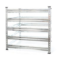 Compostiera da giardino in metallo 90 x 90 x 90 cm per 720 litri di compost da rifiuti organici