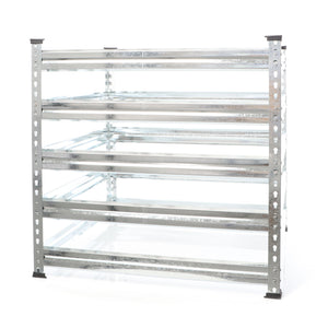 Compostiera da giardino in metallo 90 x 90 x 90 cm per 720 litri di compost da rifiuti organici