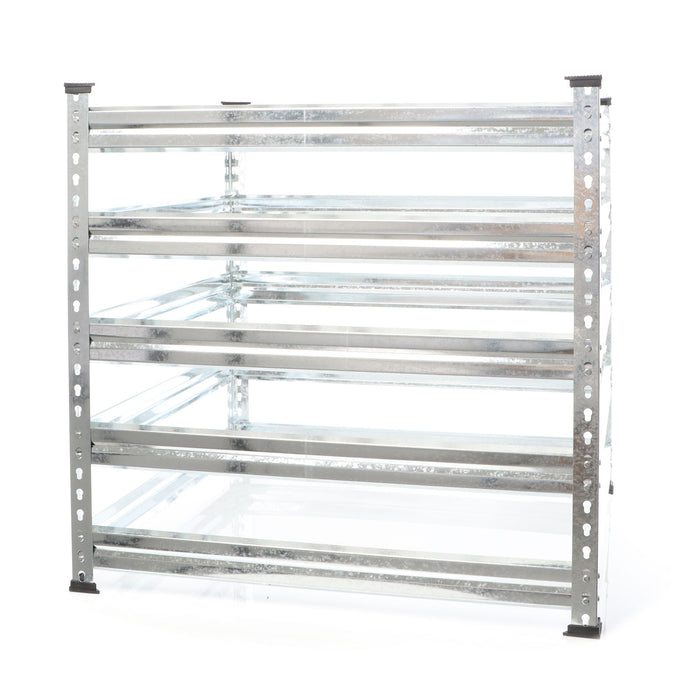 Compostiera da giardino in metallo 90 x 90 x 90 cm per 720 litri di compost da rifiuti organici