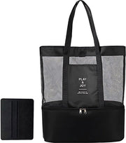 Borsa da Spiaggia XXL per Famiglia, Opvougbile, Ideale per Viaggi, Shopping, Picnic, Palestra