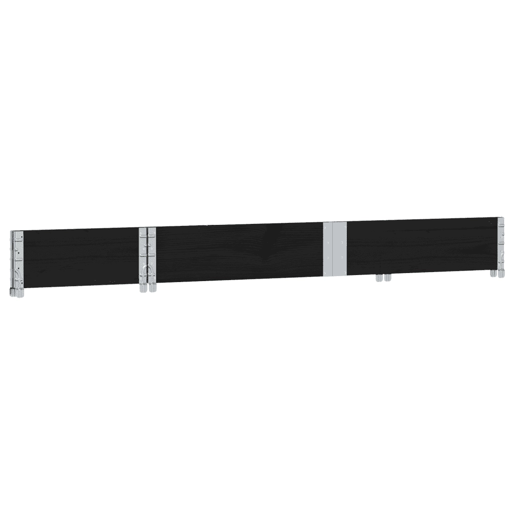 Paretale per Pallet Nero 150x50 cm in Legno Massello di Pino 4010294