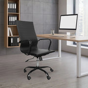 Poltrona da ufficio Nuvia con schienale ergonomico e ruote colore nero H105