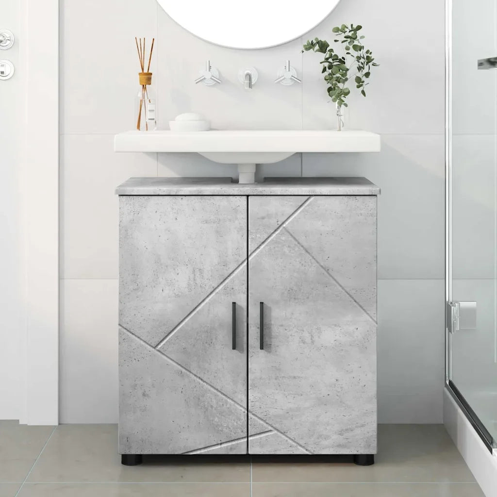 Mobile da Bagno | Armadio da bagno con porta Grigio cemento 61 x 35 x 64 cm
