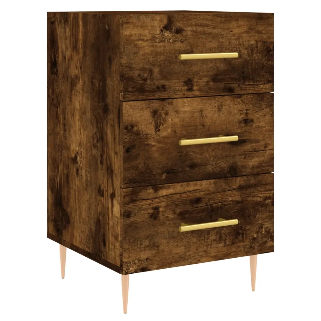vidaXL Comodino Rovere Fumo 40x40x66 cm in Legno Multistrato