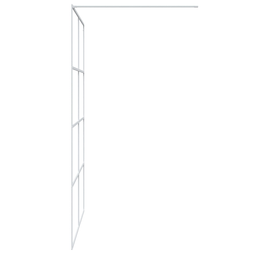 Parete Doccia Walk in Bianca 140x195 cm Vetro Trasparente ESG cod mxl 33097