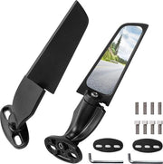 Specchietti per motor - Specchietti universali per motori con cofano - Set di specchietti - Universale - Look a carbonio - Specchietto retrovisore regolabile girevole - Ala di condensazione