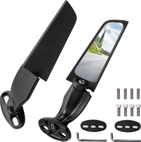 Specchietti per motor - Specchietti universali per motori con cofano - Set di specchietti - Universale - Look a carbonio - Specchietto retrovisore regolabile girevole - Ala di condensazione