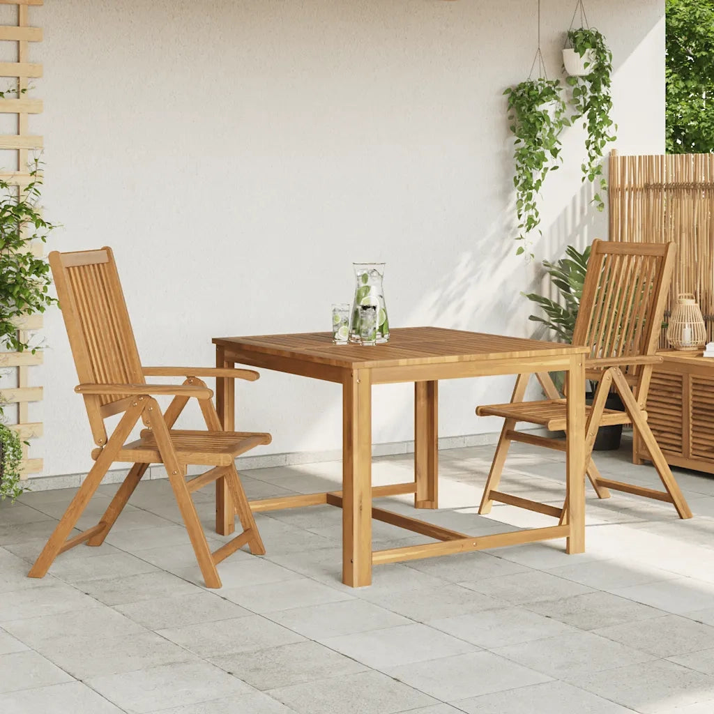 Sedie da Giardino Pieghevoli 2 pz in Massello d'Acacia Marrone 41820