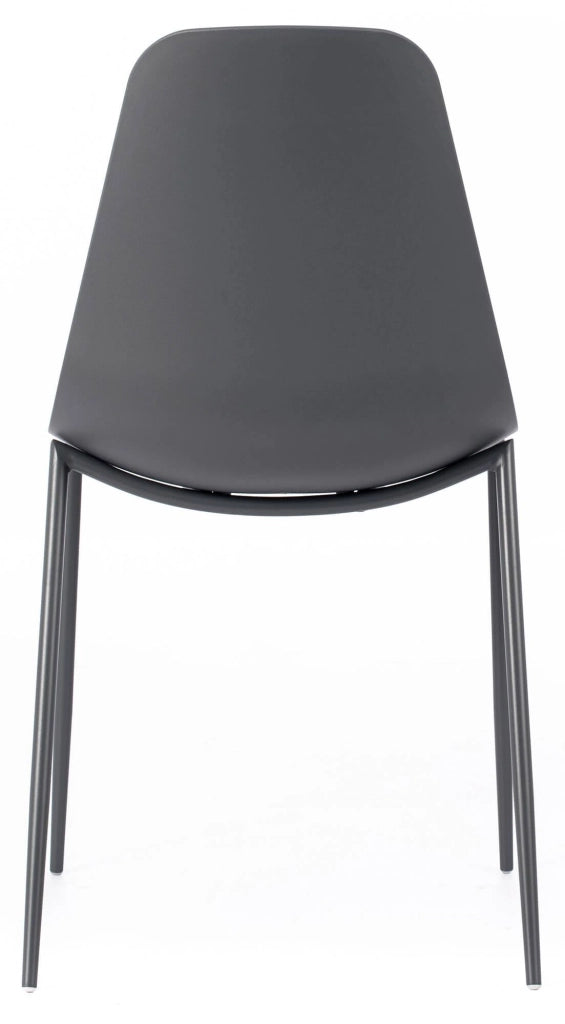 Set 4 Sedie 49x48,5x88 cm in Polipropilene Grigio Scuro