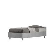 Letto singolo contenitore 80x190 cemento Nuamo