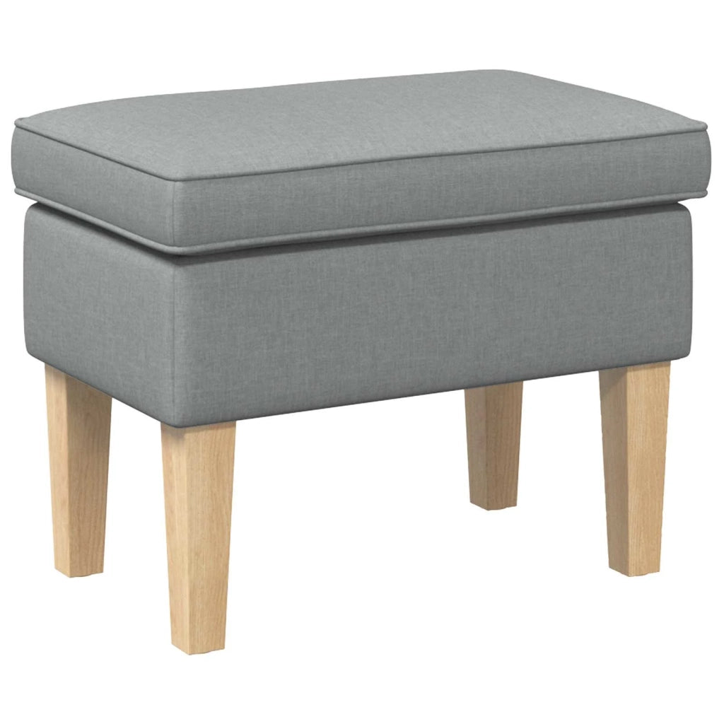Poggiapiedi Grigio Chiaro 55 x 35 x 41 cm Tessuto