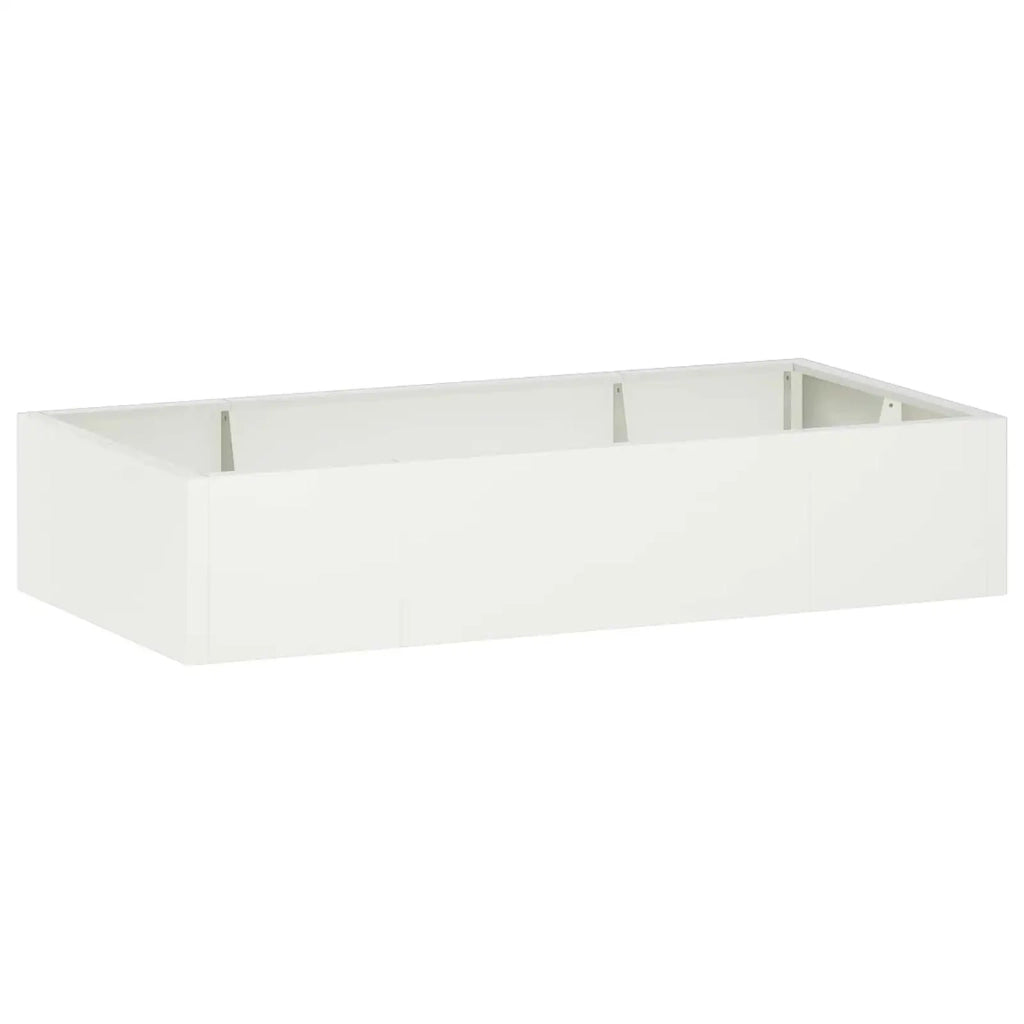 Muro di contenimento 6 pz 200 x 100 x 50 cm Acciaio Bianco 3449234
