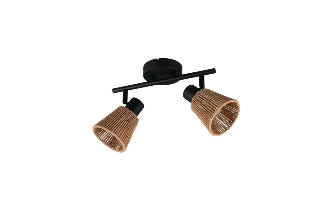 Faretto da soffitto boho NATREL 2xE14 metallo naturale