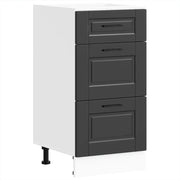 Pensile da cucina | Mobiletto da cucina "Porto" nero in legno ingegnerizzato