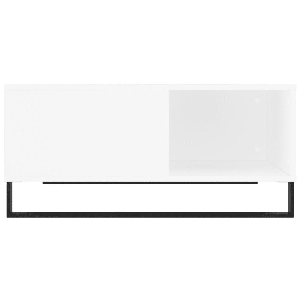 Tavolino da Salotto Bianco 80x80x36,5 cm in Legno Multistrato 830788