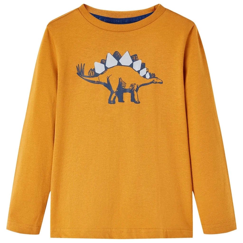 Maglietta da Bambino a Maniche Lunghe Ocra Scuro 92cod mxl 108056