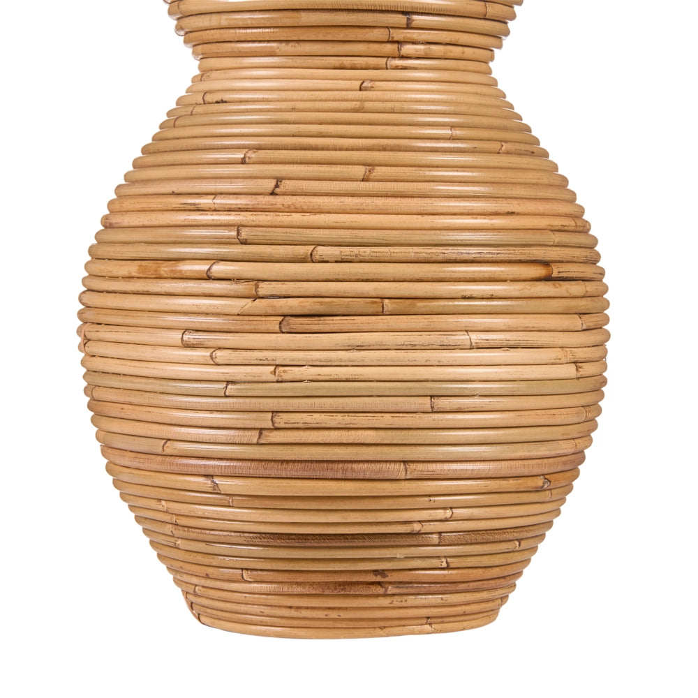 Vaso decorativo in rattan naturale 70 cm stile boho-rustico decorazione per la casa
