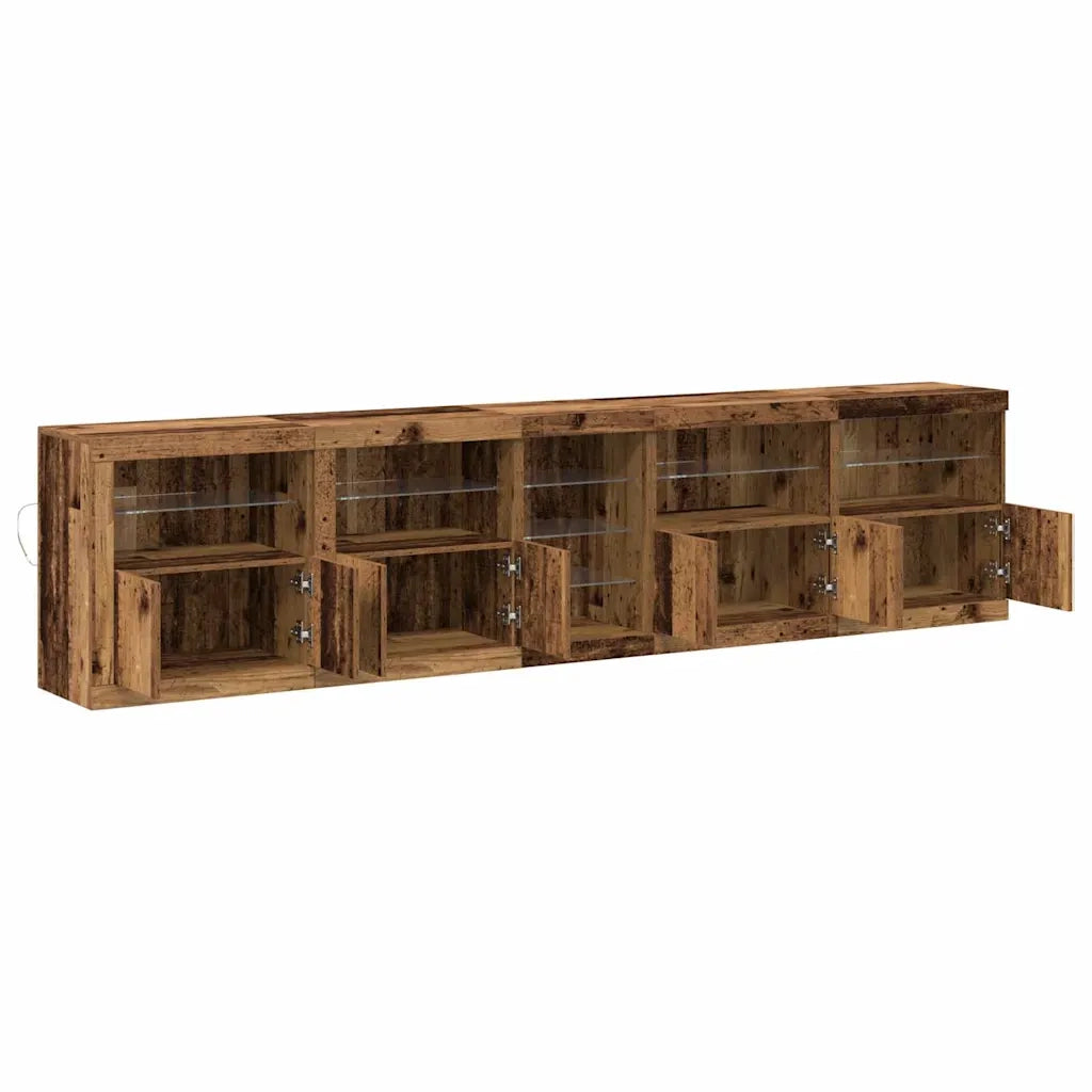 Madia LED Legno vecchio 283 x 37 x 67 cm Legno multistrato 3333114