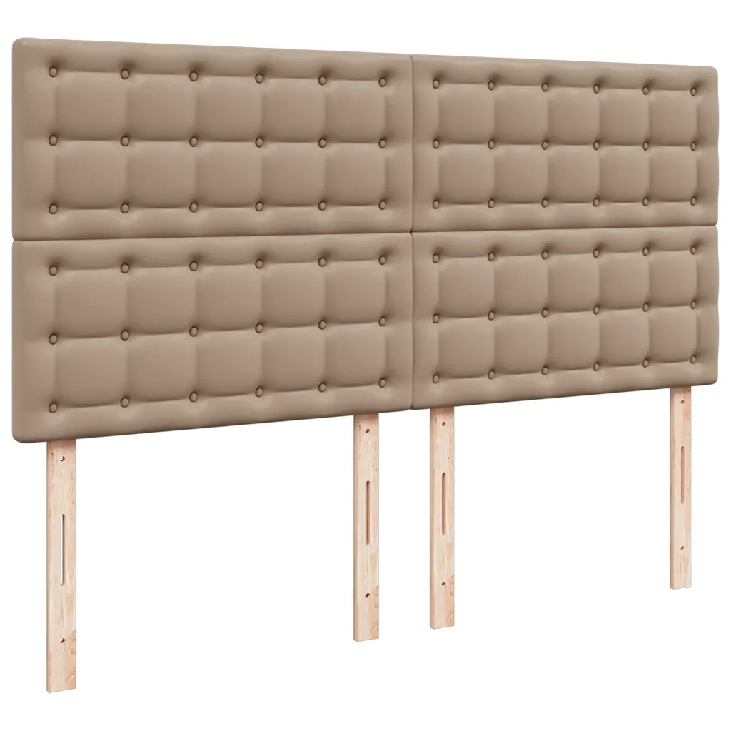 Giroletto a Molle con Materasso Cappuccino 200x200cm Similpelle 3290739
