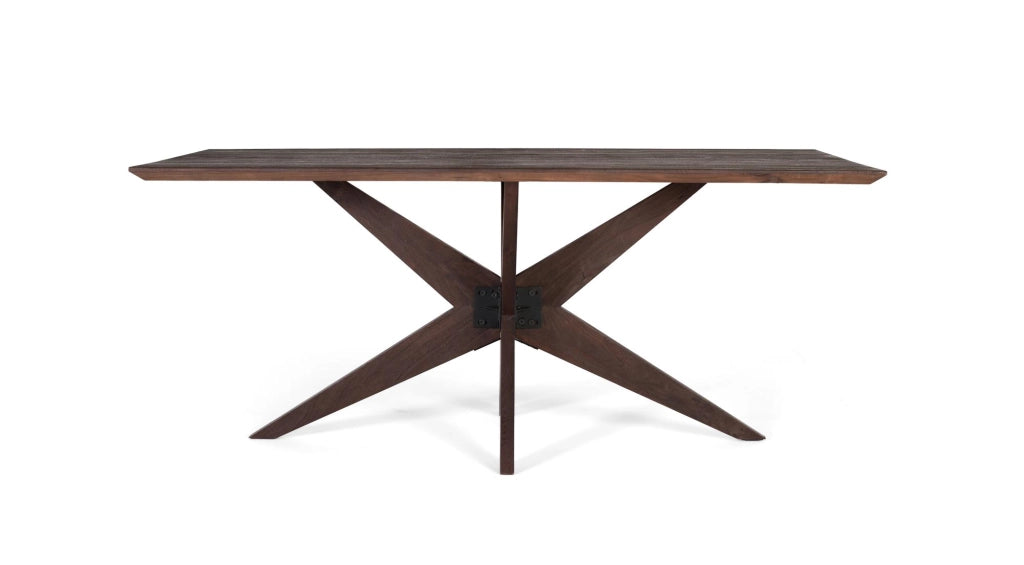 Tavolo da pranzo rettangolare in legno di mango wengé 180 cm
