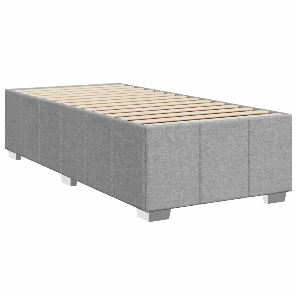 Letto box spring con materasso Grigio Chiaro 100 x 200 cm 3452614