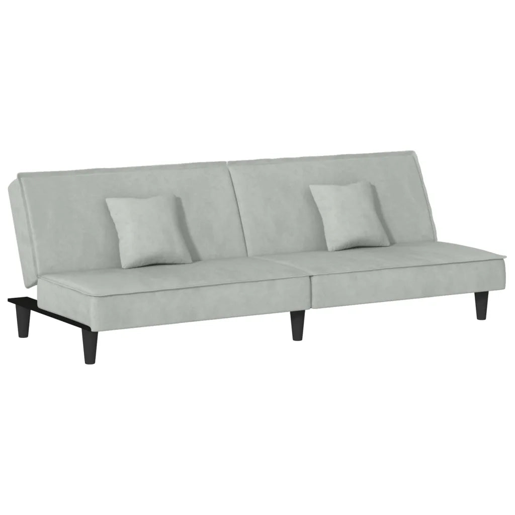 Divano letto-Sofa Letto-Daybed Grigio Chiaro in Velluto