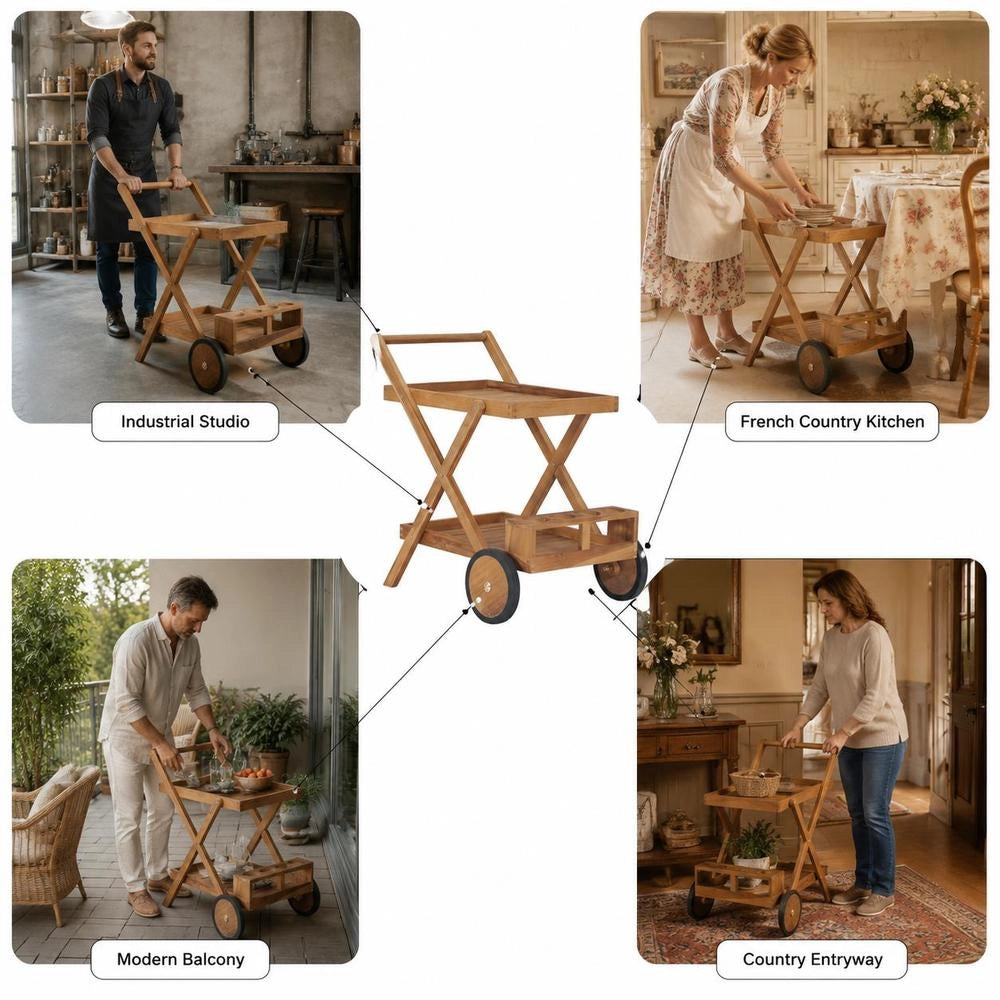 Teak Tea Trolley